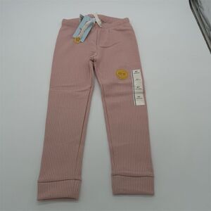 Cat & Jack Toddler Girls' Pink Ribbed Leggings Size 4T Casual Spring